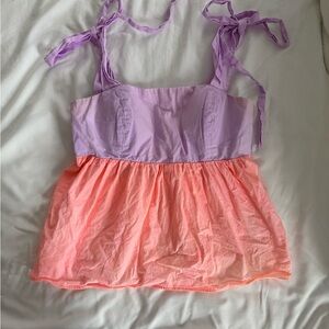 Lilly Pulitzer Lavender and Peach Tank Top